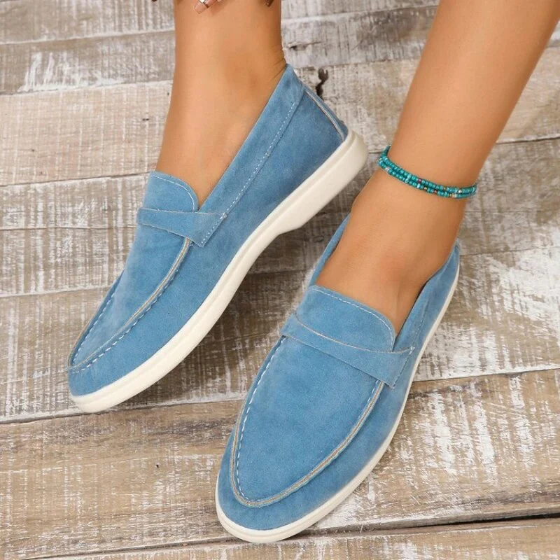 Ladies Loafers - Suede look - Comfortable Sole - Penny Strap - Casual Elegant Style - Image 3