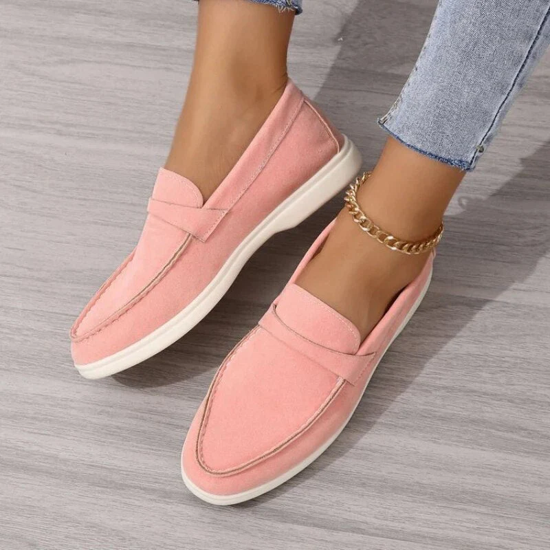 Ladies Loafers - Suede look - Comfortable Sole - Penny Strap - Casual Elegant Style - Image 5