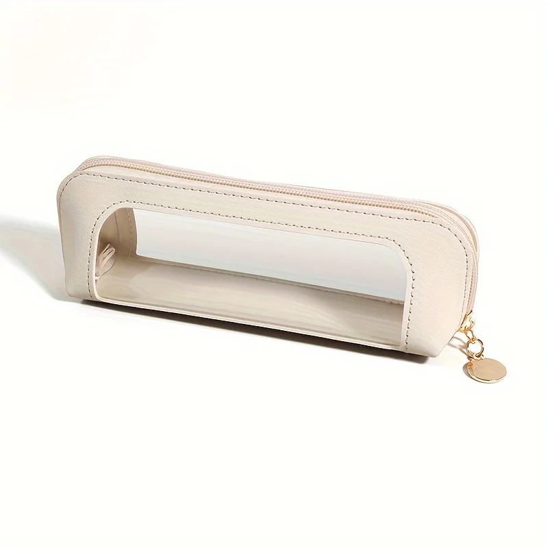 Case - Transparent Design - Faux Leather Finish - Zipper Closure - Practical Organizer - Image 11