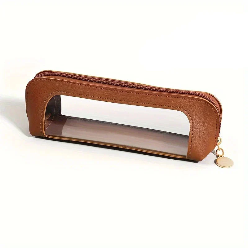Case - Transparent Design - Faux Leather Finish - Zipper Closure - Practical Organizer - Image 8