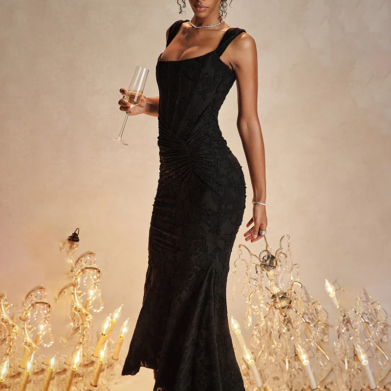 Ladies Evening Dress - Lace - Off Shoulder - Asymmetrical Hem - Tailored Fit - Image 11