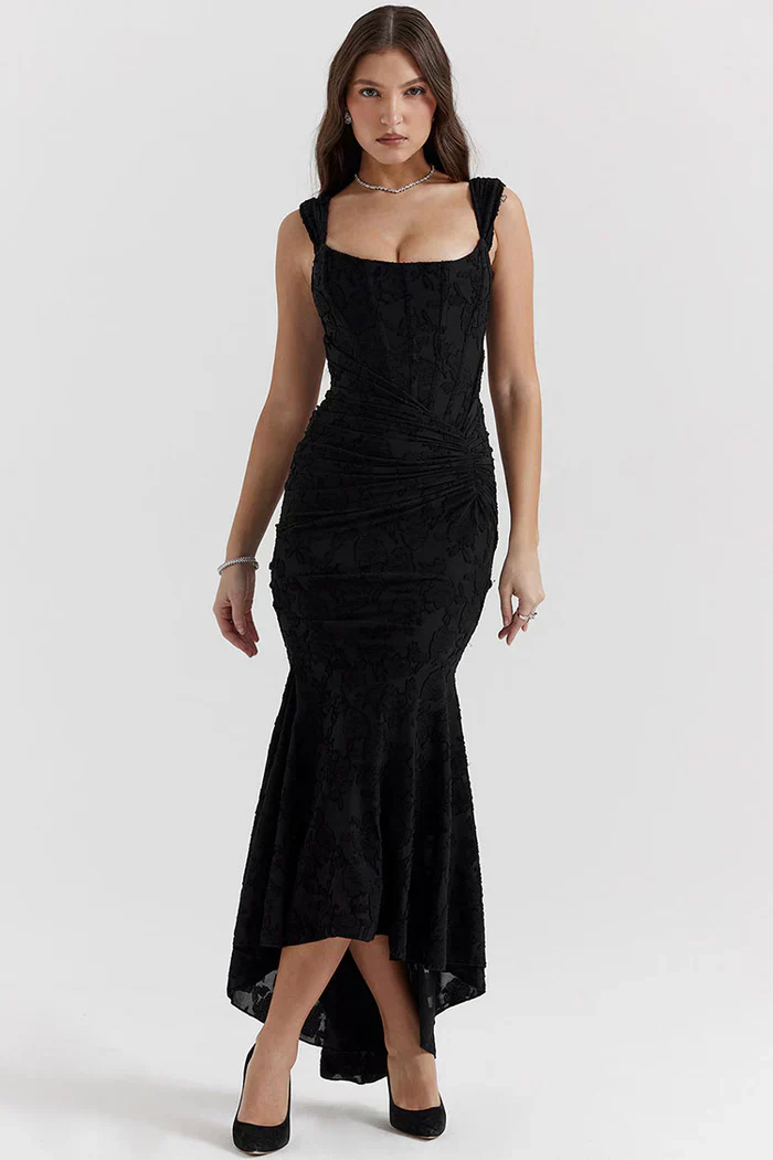 Ladies Evening Dress - Lace - Off Shoulder - Asymmetrical Hem - Tailored Fit - Image 15