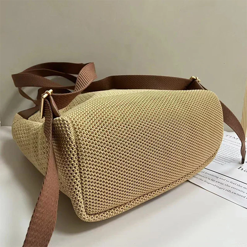Women's Backpack – Woven Texture – Adjustable Straps – Zipper Closure – Fashionable Design - Image 6
