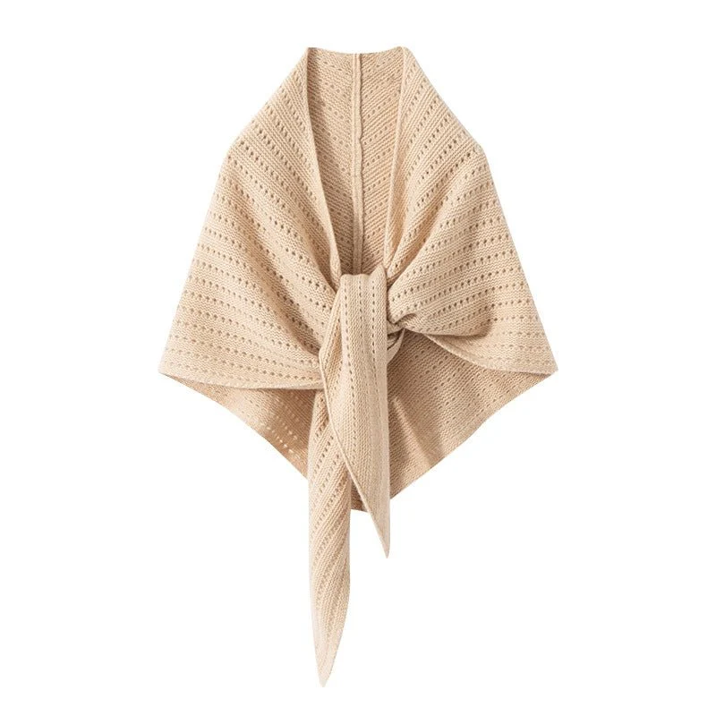 Amelia Draped Shawl | Eyelet Knit Extended Shawl - Image 11