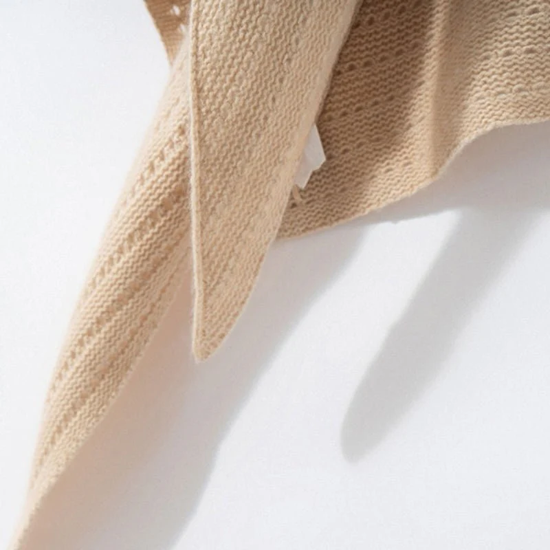 Amelia Draped Shawl | Eyelet Knit Extended Shawl - Image 7