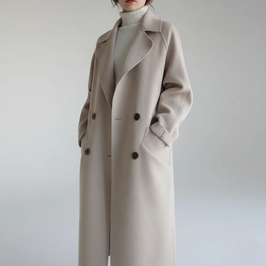 Amelia Oversized Coat | Double-Breasted Belted Overcoat - Image 2