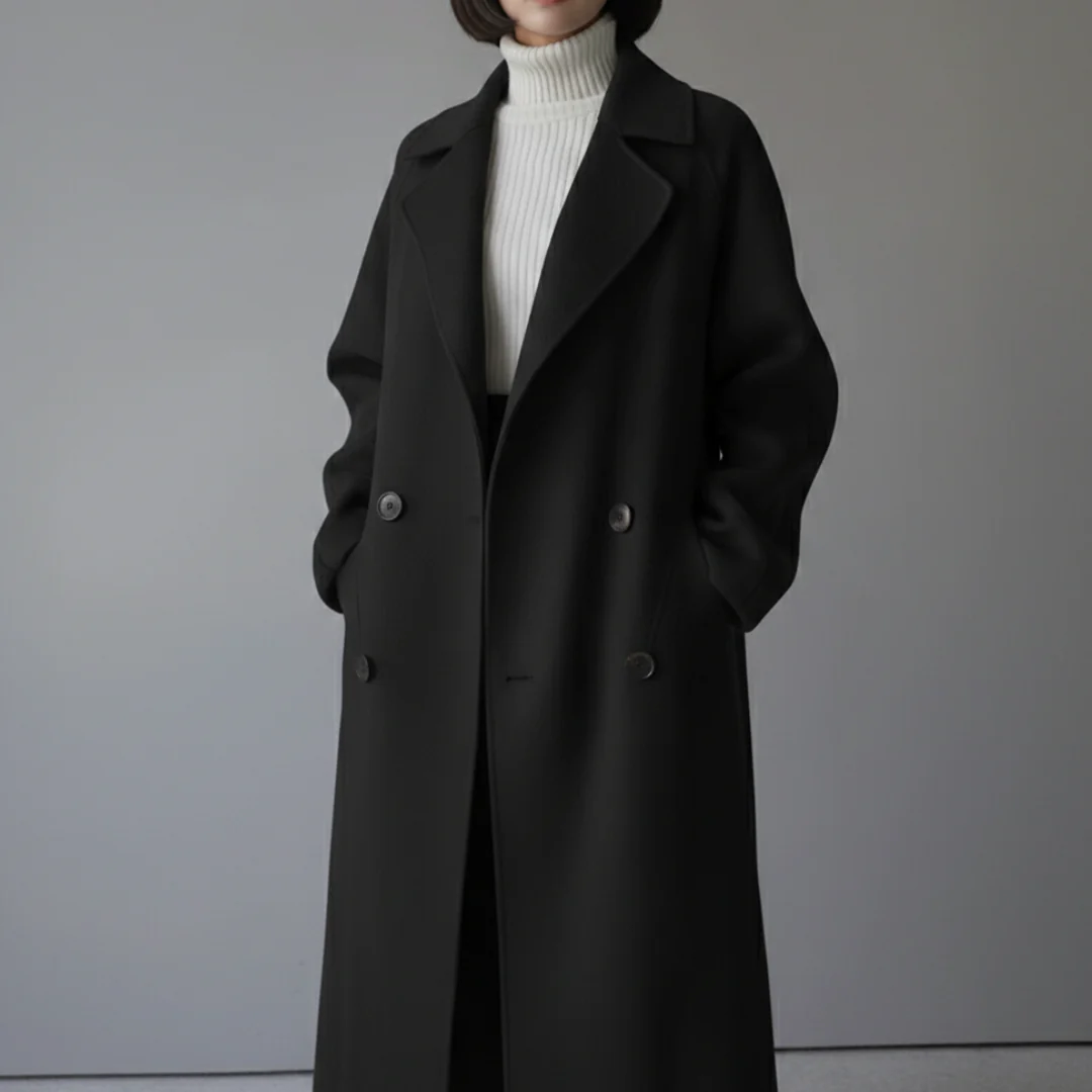 Amelia Oversized Coat | Double-Breasted Belted Overcoat - Image 4