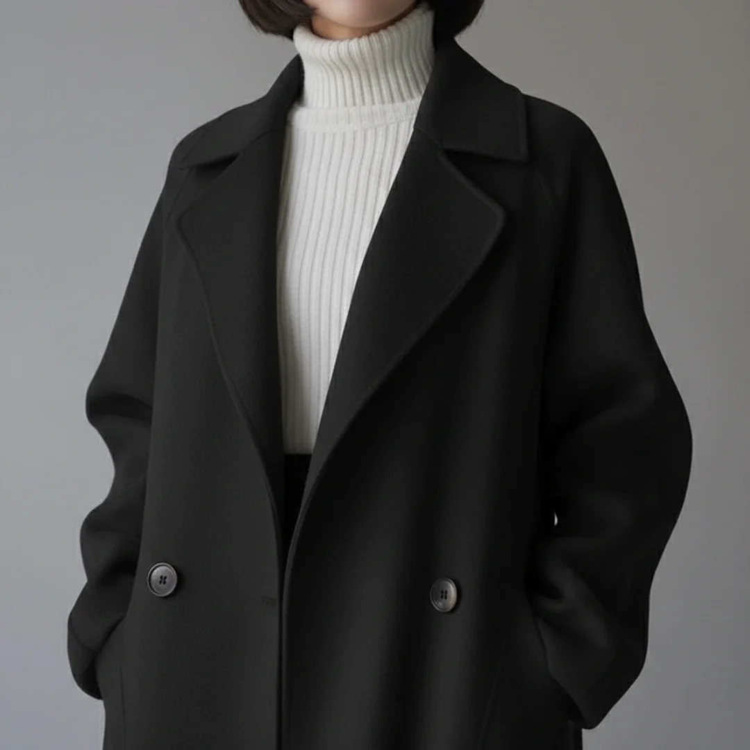 Amelia Oversized Coat | Double-Breasted Belted Overcoat - Image 5