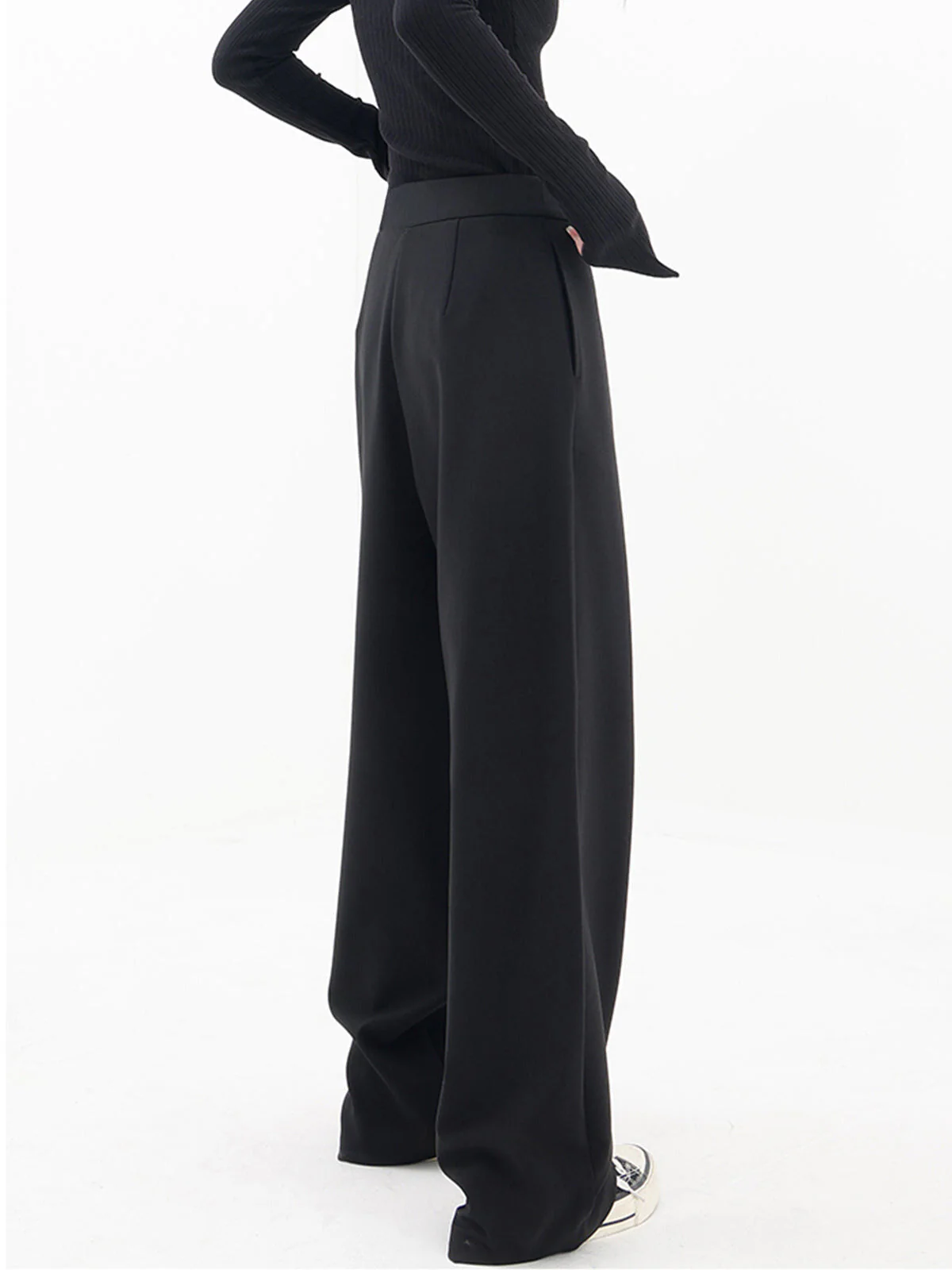Ladies Pants - Asymmetrical Design - High Waist - Wide Legs - Elegant Fit - Image 6
