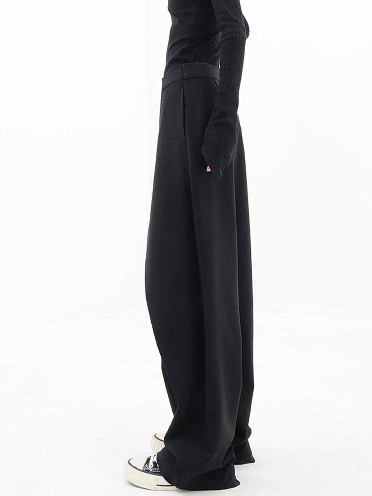 Ladies Pants - Asymmetrical Design - High Waist - Wide Legs - Elegant Fit - Image 7