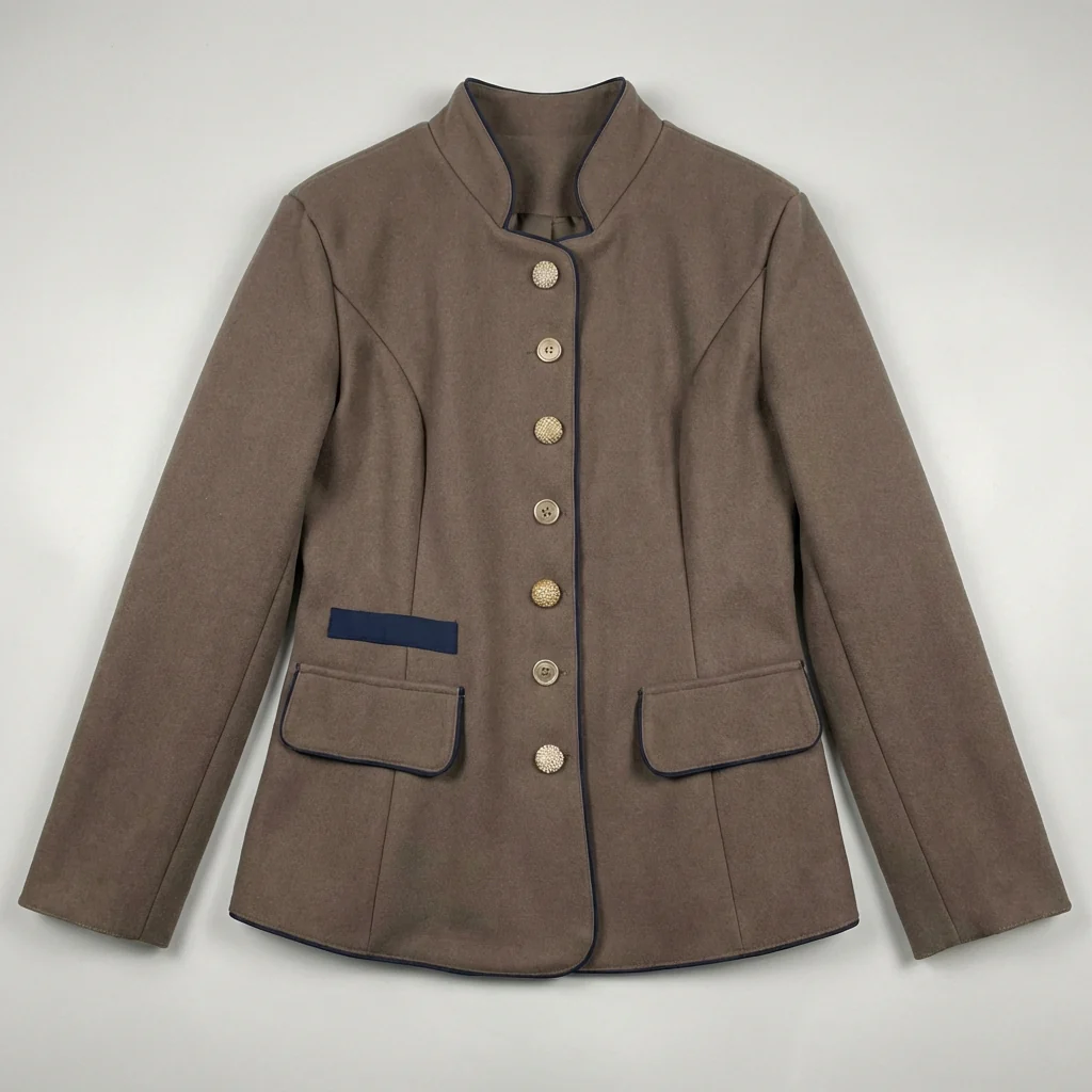 Women's Blazer - Tailored Fit - Wool Mix - Contrast Details - Elegant Fit - Image 5