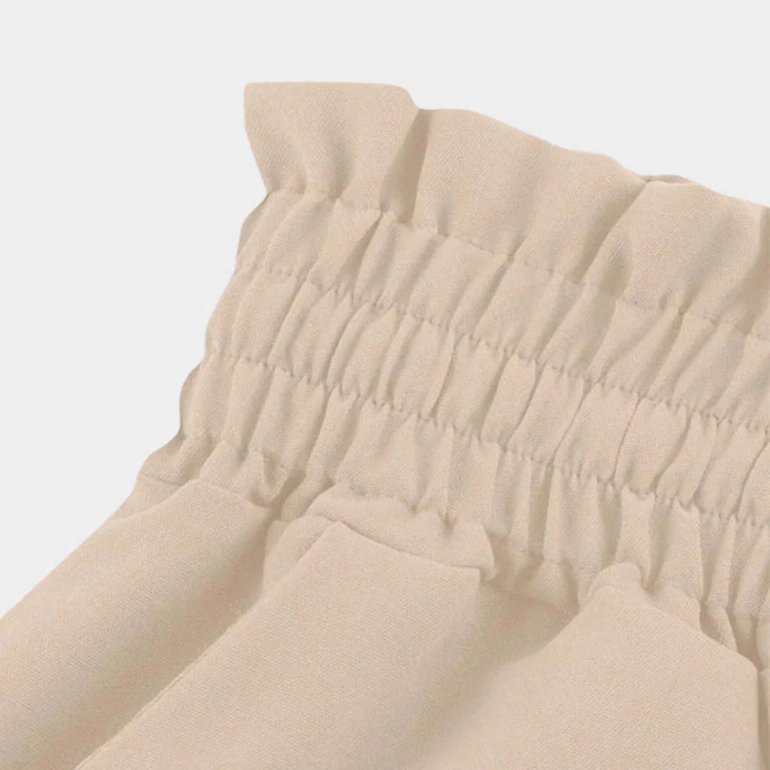 Ladies Pants - High Waist - Wide Legs - Elastic Waistband with Drawstring - Airy Fit - Image 9