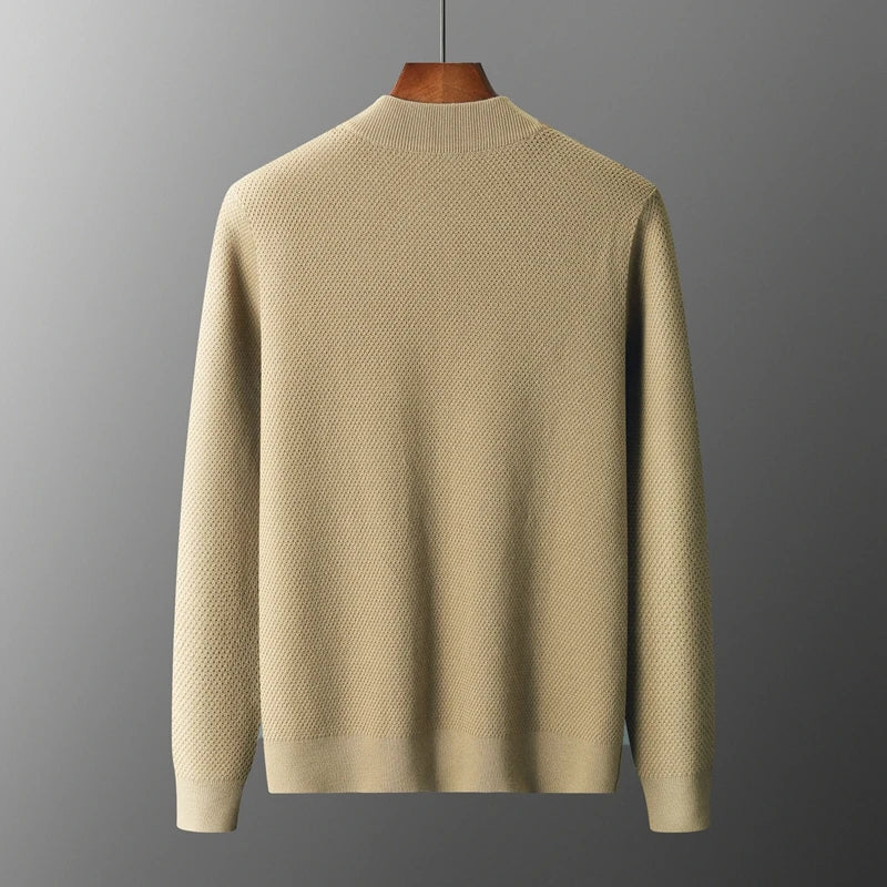 Men's Cardigan – Open Front – Casual Fit – Textured Knit – Long Sleeves - Image 2