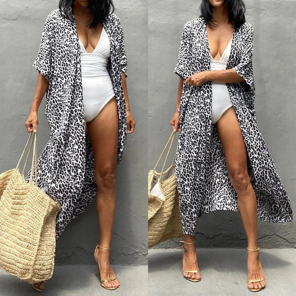 Women's Kimono Cover-Up - Airy Fit - Tie-Dye Design - Open Front - Image 16