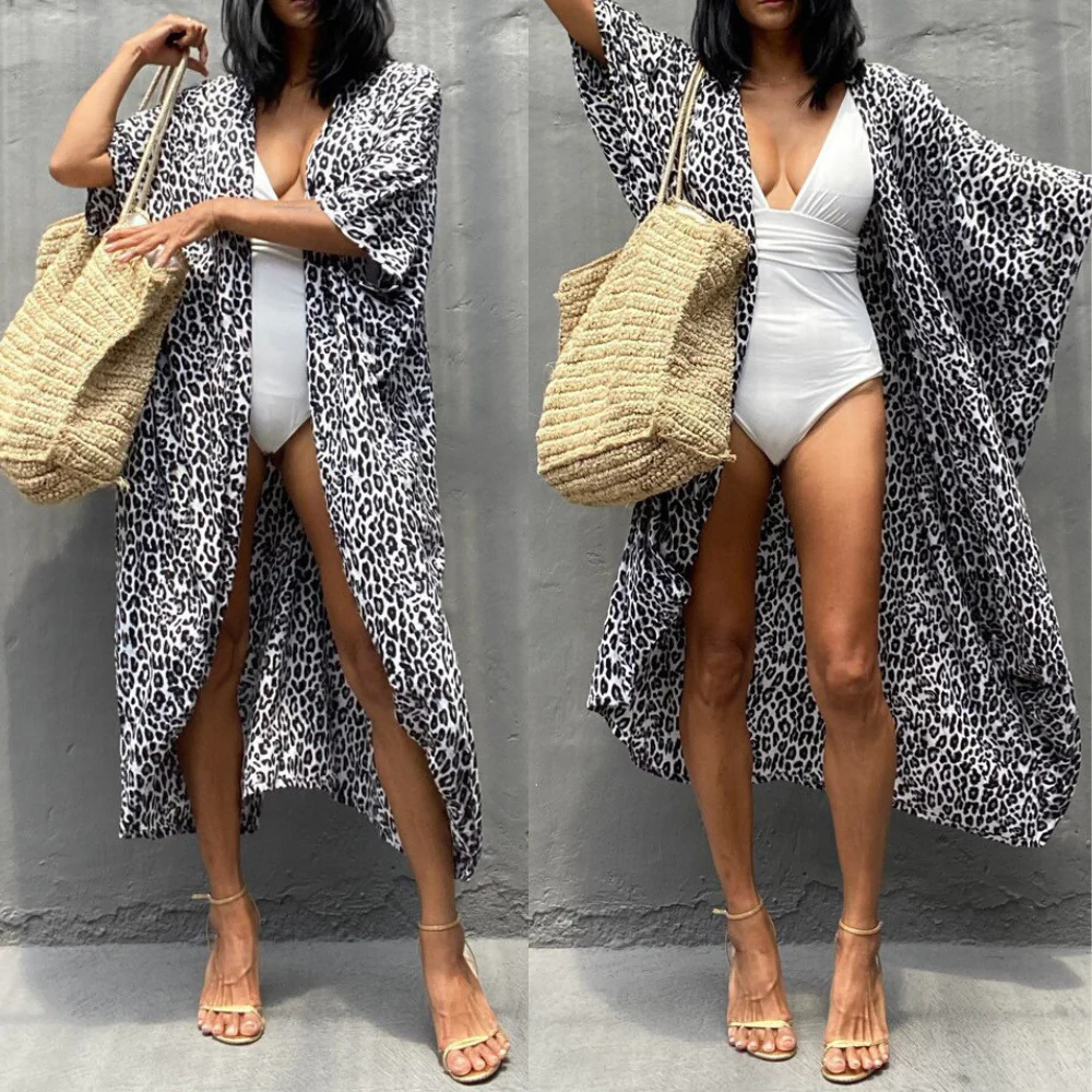 Women's Kimono Cover-Up - Airy Fit - Tie-Dye Design - Open Front - Image 17