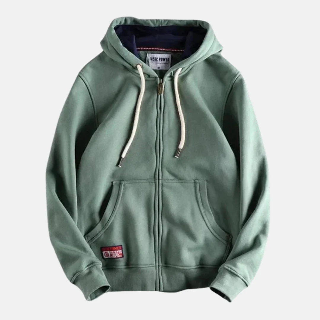 Arthur Relaxed Fit Hoodie | Full Zip Drawstring Hoodie - Image 2