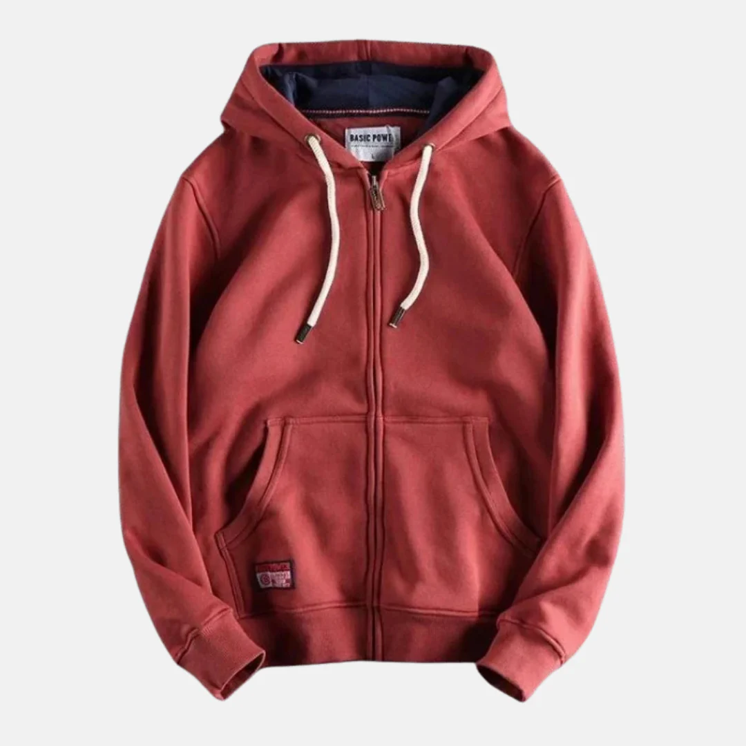 Arthur Relaxed Fit Hoodie | Full Zip Drawstring Hoodie - Image 3