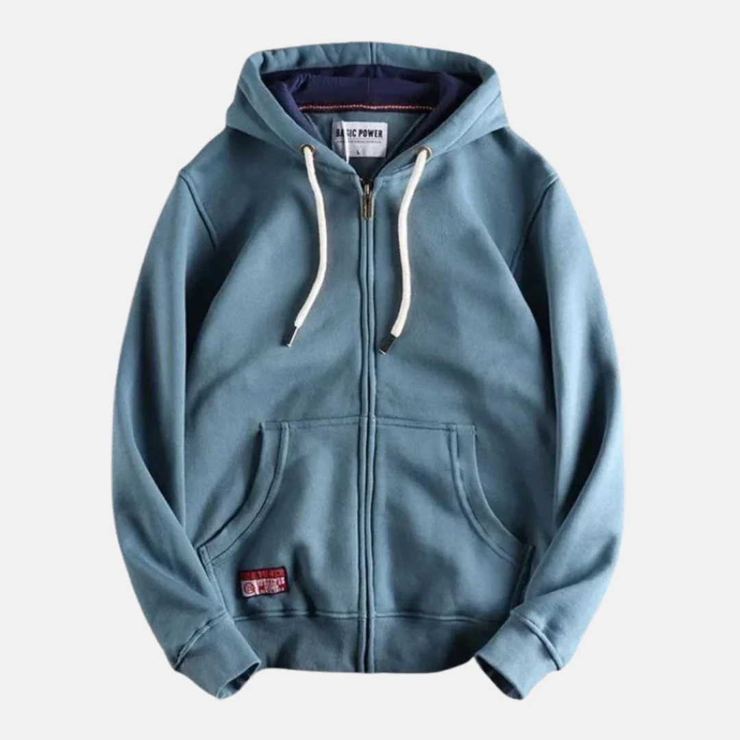 Arthur Relaxed Fit Hoodie | Full Zip Drawstring Hoodie - Image 4