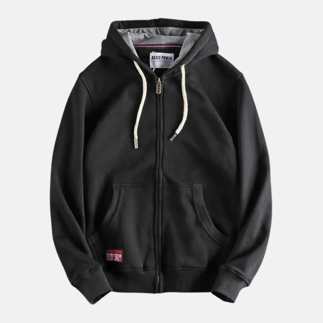 Arthur Relaxed Fit Hoodie | Full Zip Drawstring Hoodie - Image 5