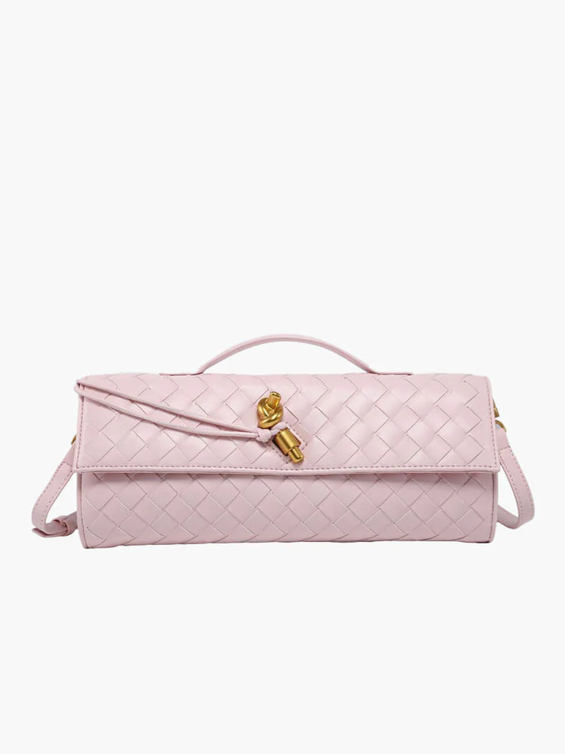 Ladies Clutch Bag - Luxury Woven Design - Flap Closure - Stylish Handle - Image 12