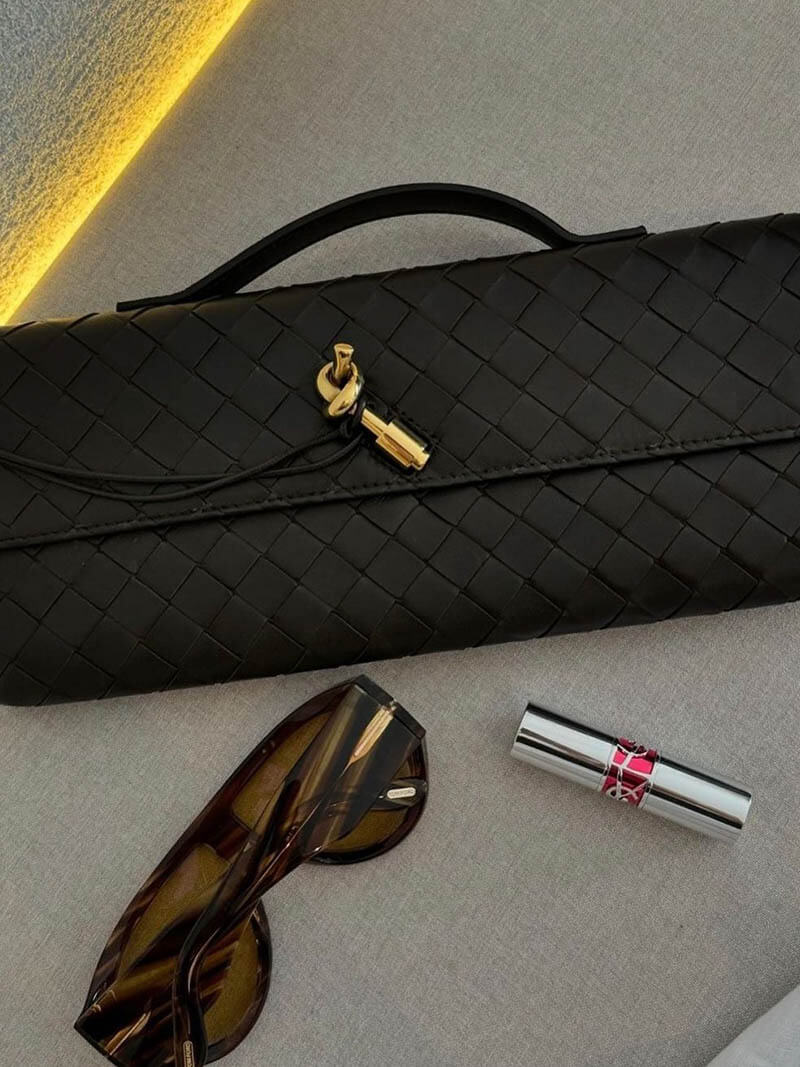 Ladies Clutch Bag - Luxury Woven Design - Flap Closure - Stylish Handle - Image 19