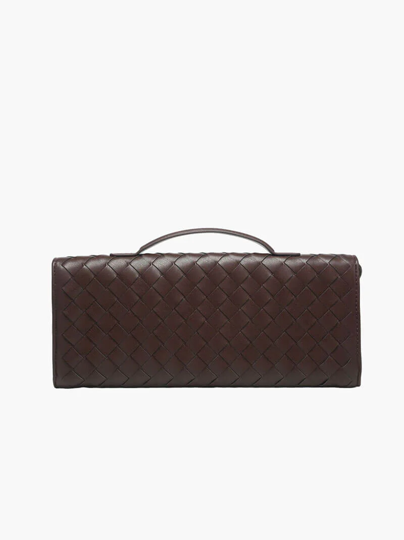 Ladies Clutch Bag - Luxury Woven Design - Flap Closure - Stylish Handle - Image 6