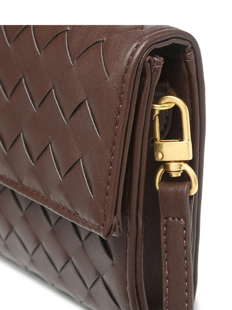 Ladies Clutch Bag - Luxury Woven Design - Flap Closure - Stylish Handle - Image 7