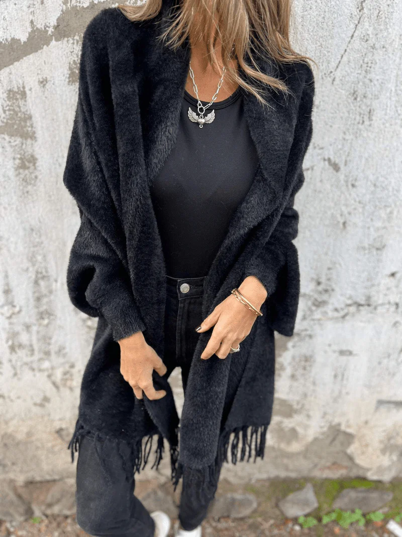 Luna - comfortable long wrap sweater - Image 2