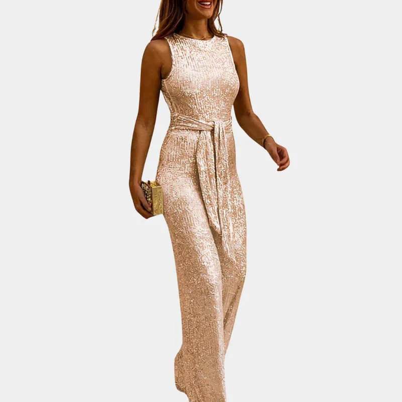 Ladies Maxi Dress – Sleeveless – Shiny Sequins – Elegant Fit – Gala Style - Image 4