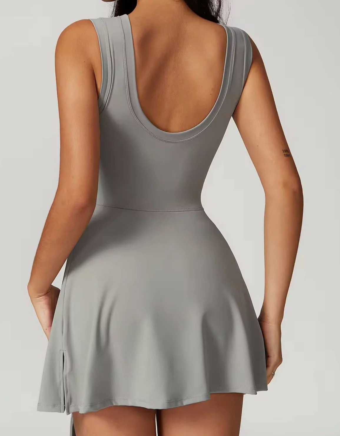 Ladies Dress - Sleeveless - Short Length - Stretch Material - Waistband Detail - Image 8