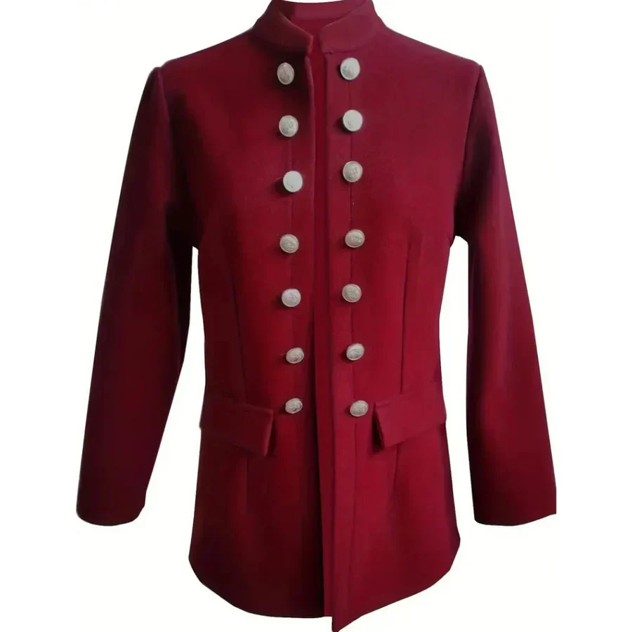 Ladies Blazer - Fitted Model - Double Row Buttons - Stand-up Collar - Elegant Design - Image 4
