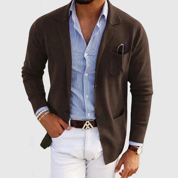 Men's Blazer - Lightweight Tailored Fit - Unlined - Notch Lapel - Casual Chic - Image 6