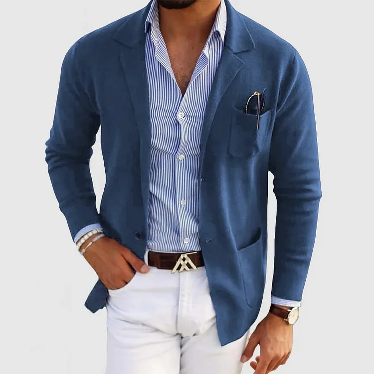 Men's Blazer - Lightweight Tailored Fit - Unlined - Notch Lapel - Casual Chic - Image 7