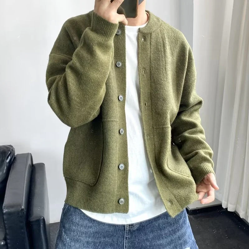 Men's Cardigan - Knitted Woolmix - Relaxed Fit - Button Closure with Pockets - Image 2