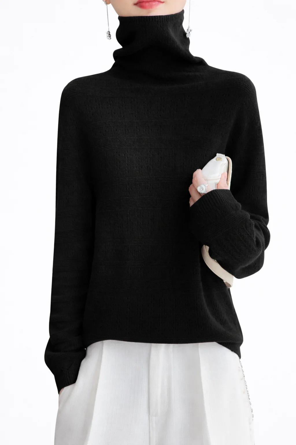 Women's Soft Turtleneck Sweater – Fine Knit – Cozy Feel – Slim Relaxed Fit - Image 3