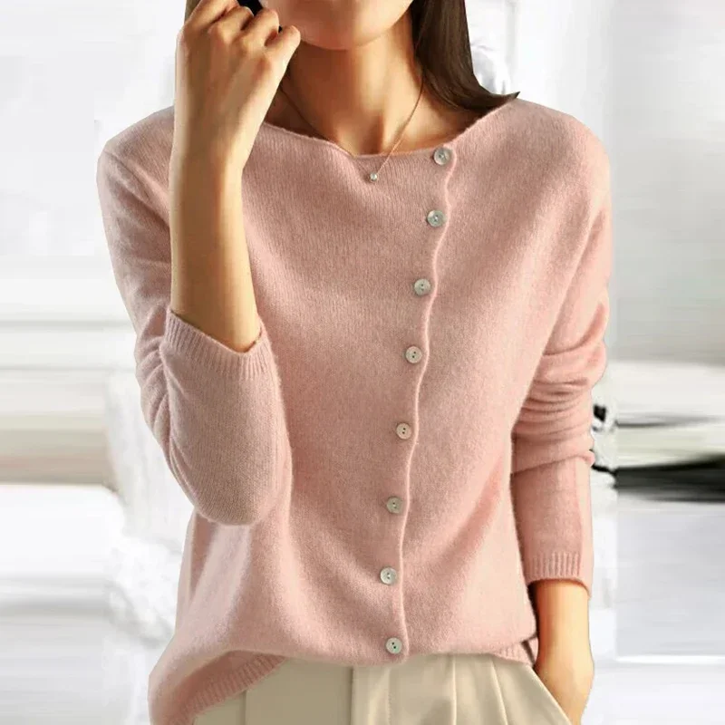 Ladies Cardigan – Soft Knit – Round Neck – Button Closure – Relaxed Fit - Image 5