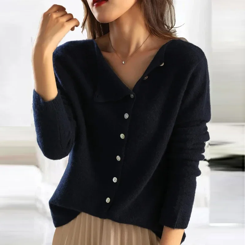Ladies Cardigan – Soft Knit – Round Neck – Button Closure – Relaxed Fit - Image 7