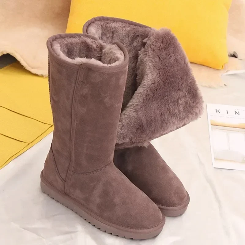 Women's Boots - Suede - Warm Lining - Flat Sole - Comfortable Casual Model - Image 3