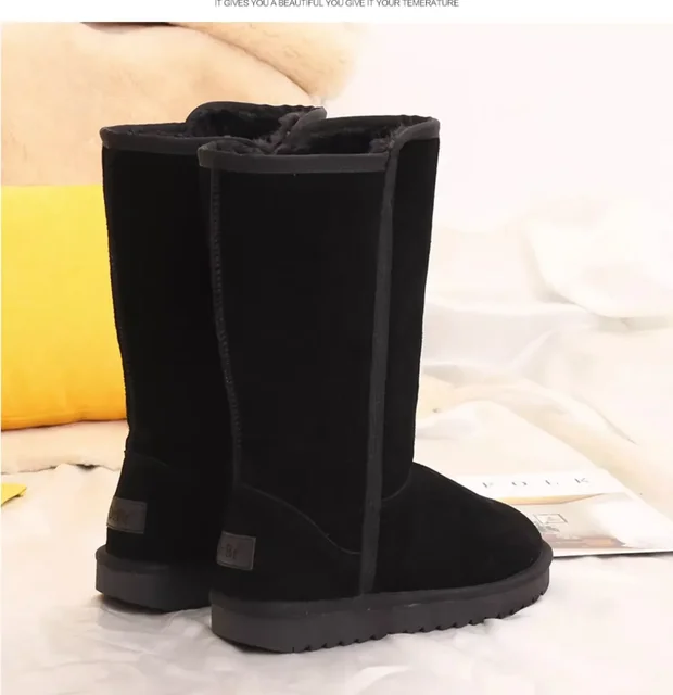 Women's Boots - Suede - Warm Lining - Flat Sole - Comfortable Casual Model - Image 4