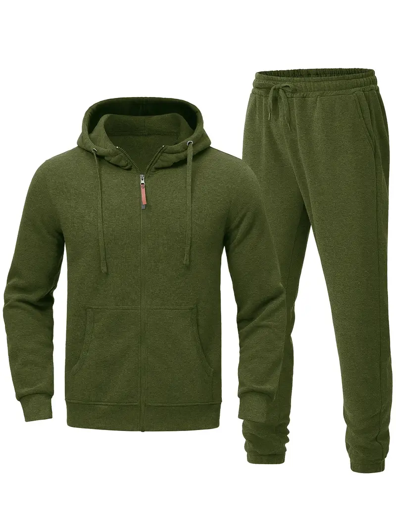 Men's Tracksuit – Hooded Jacket with Zipper – Jogging Pants – Regular Fit – Comfortable cotton - Image 4