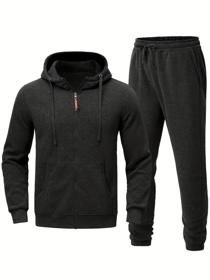 Men's Tracksuit – Hooded Jacket with Zipper – Jogging Pants – Regular Fit – Comfortable cotton - Image 5