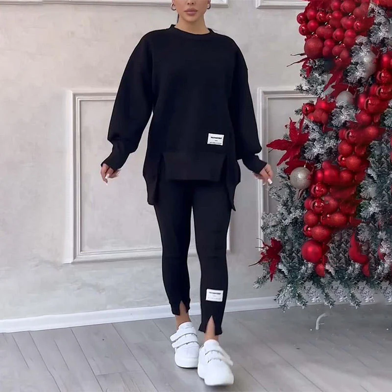 Ladies Loungewear Set – Oversized Sweatshirt & Slim Fit Legging – Casual Comfort - Image 3