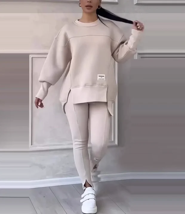 Ladies Loungewear Set – Oversized Sweatshirt & Slim Fit Legging – Casual Comfort - Image 7