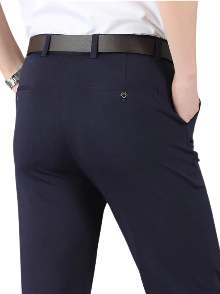 Men's Chino Pants - Slim Fit - Tailored Look - With Stretch - Formal Style - Image 4
