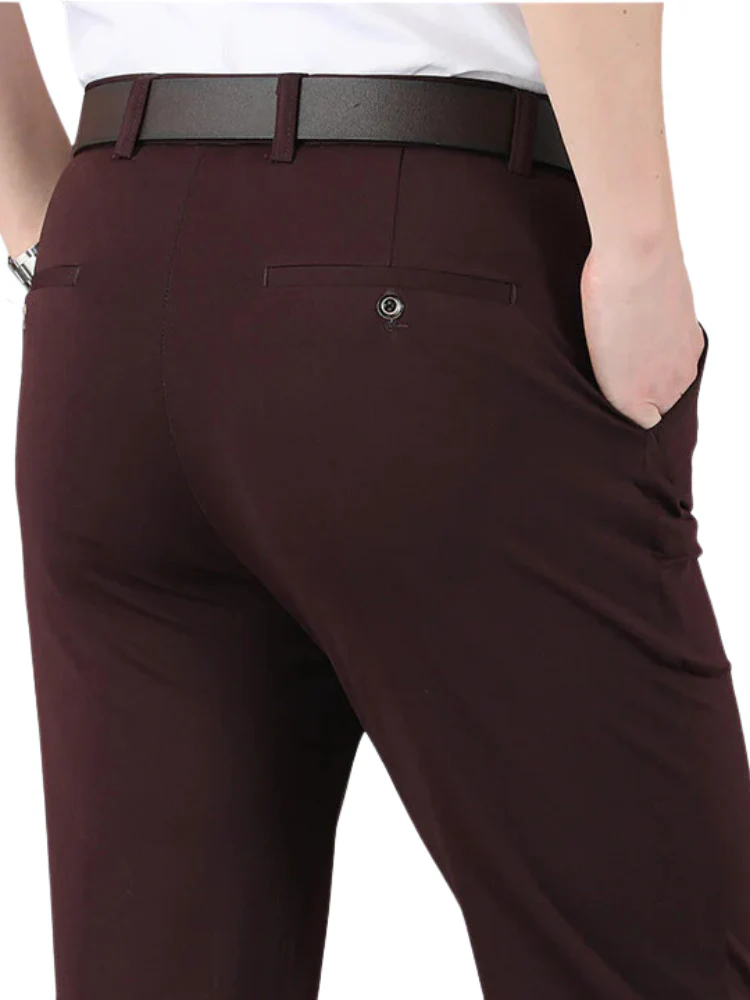 Men's Chino Pants - Slim Fit - Tailored Look - With Stretch - Formal Style - Image 5