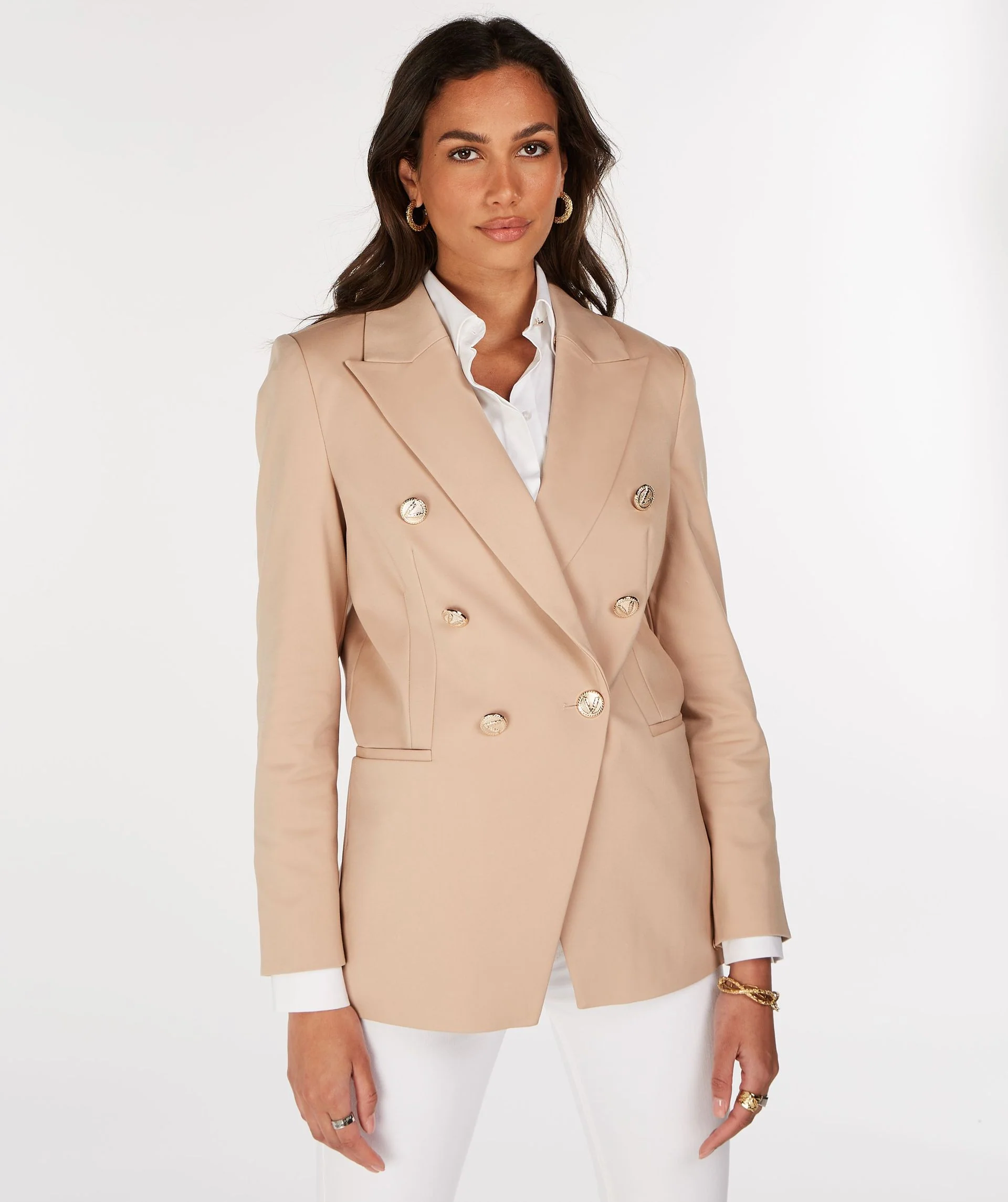 Women's Blazer And Mini Skirt Set – Tailored – Double Buttons – Chic Formal Look - Image 3