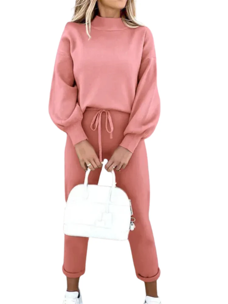 Women's Tracksuit – Soft Cotton Blend – Relaxed Fit – Sweater & Jogging Pants Set - Image 5