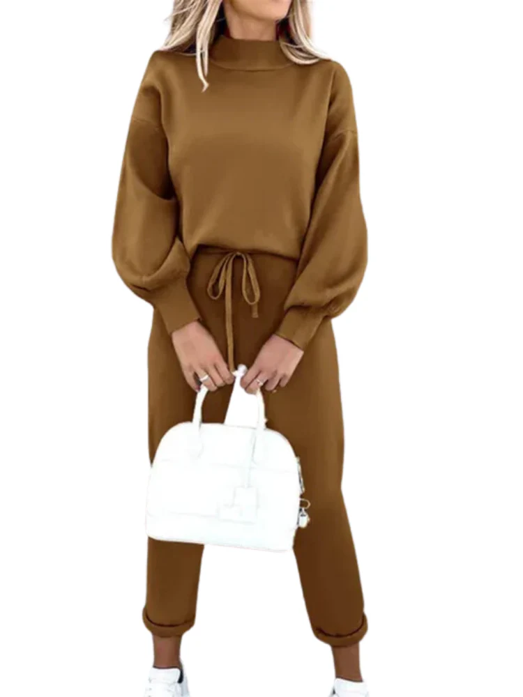 Women's Tracksuit – Soft Cotton Blend – Relaxed Fit – Sweater & Jogging Pants Set - Image 8