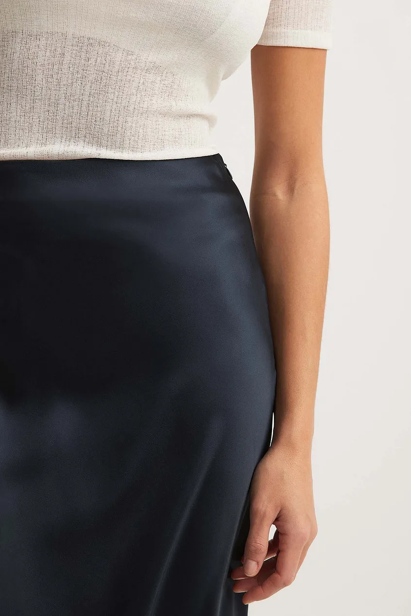 Women's Maxi Skirt – Satin – A-Line – Elegant Long Cut – Shiny Finish - Image 10