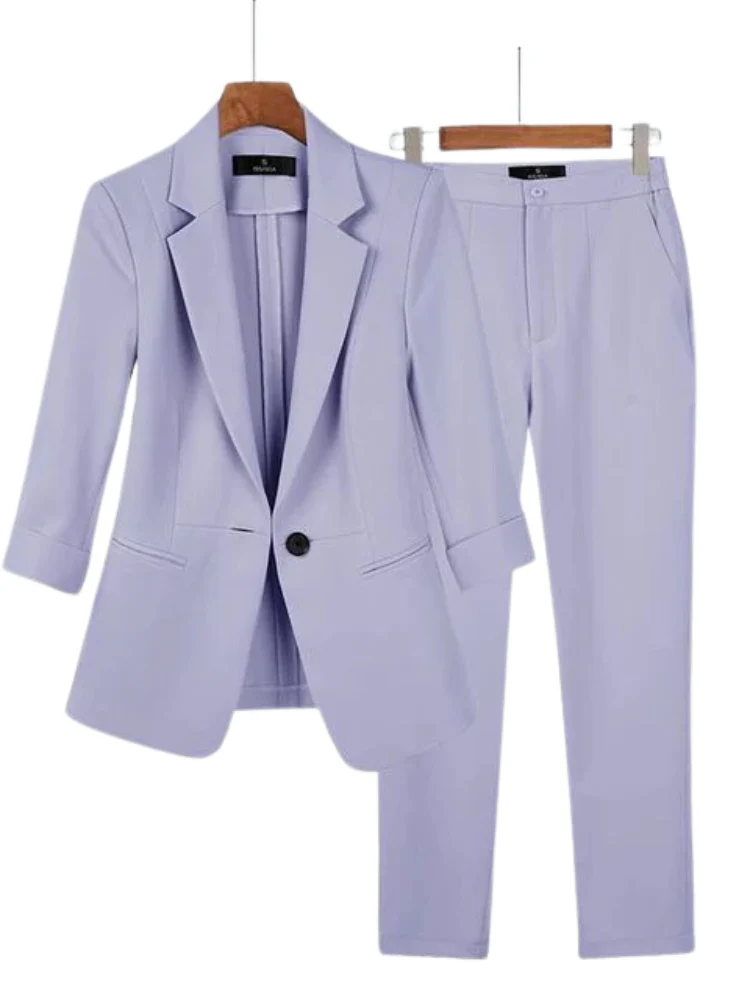 Elegant Blazer & Trouser Set for Women - Image 2
